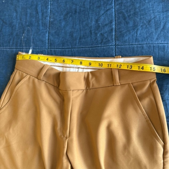 NWOT $135 HOUSE OF CB CAMERON
CARAMEL RELAXED WIDE LEG TAILORED TROUSERS SMALL - Picture 10 of 12